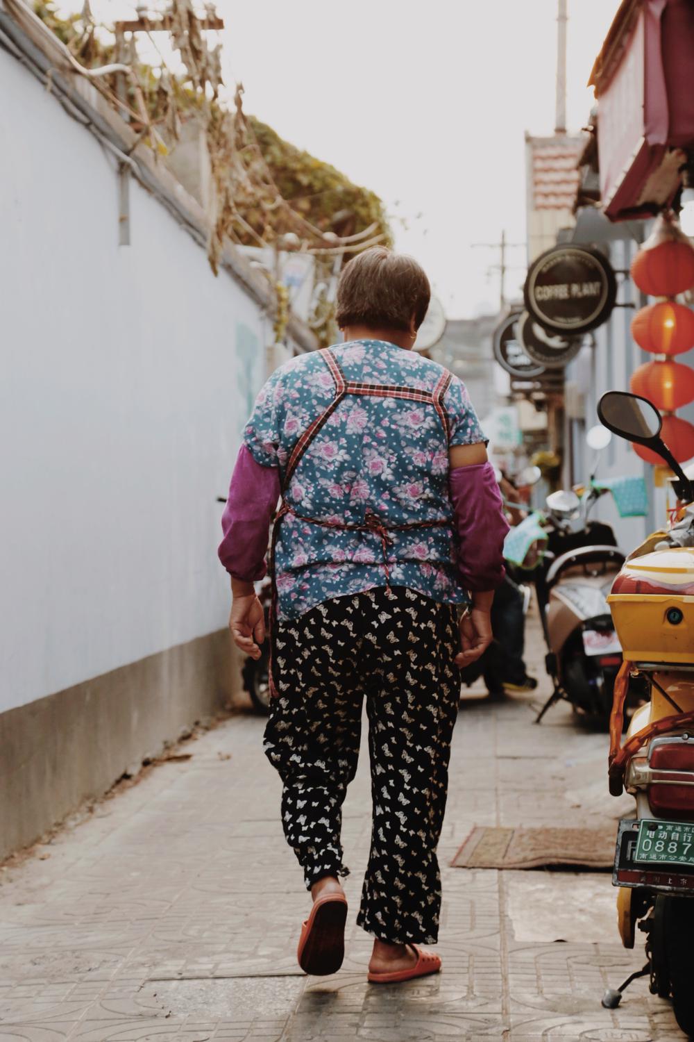 View of her back