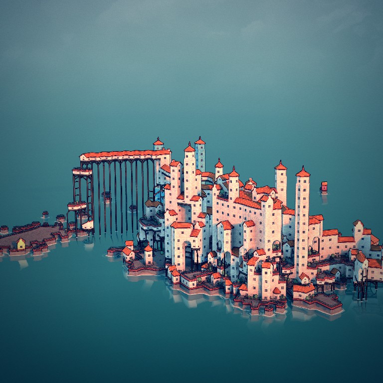 PCG City Models by Townscaper